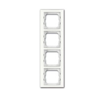 ABB BJE Axcent Белое стекло Рамка 4-ая