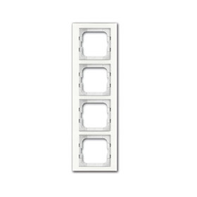 ABB BJE Axcent Белое стекло Рамка 4-ая