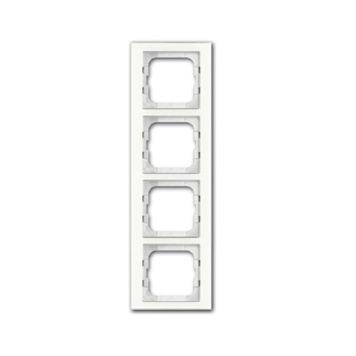 Рамка 4-постовая, axcent, белое стекло