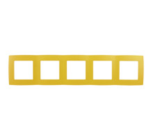 ЭРА 12-5005-21 Рамка на 5 постов, Эра12, жёлтый (10/100/1600)