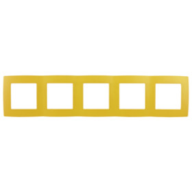 ЭРА 12-5005-21 Рамка на 5 постов, Эра12, жёлтый (10/100/1600)