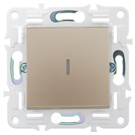 SKANDY Выключ. 1-кл. прох. с инд. 10А SK-V08Sa песоч. IEK