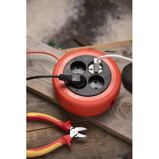 Удлинитель-рулетка 4*10 м без заземления ПВС 2*0,75 10А/2,3кВт PROxima EKF