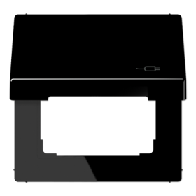 JUNG Рамка с подпружиненной крышкой для механизмов 50*50, с символом 