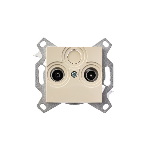 Розетка TV-R ABB Levit оконечная слоновая кость