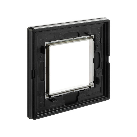 Рамка из алюминия 1 пост (2 мод.), Avanti, черная