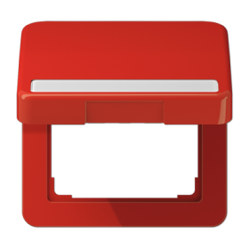 JUNG Крышка ударопрочная откидная с возвратной пружиной и полем для надписи 7×57 мм красная