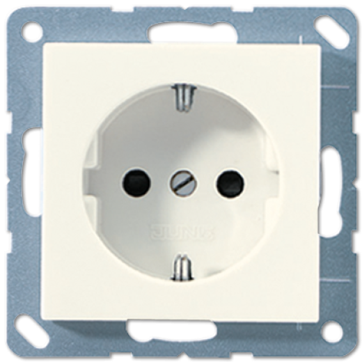 Штепсельная розетка SCHUKO 16A, 250V~ с защитой от детей; слоновая кость