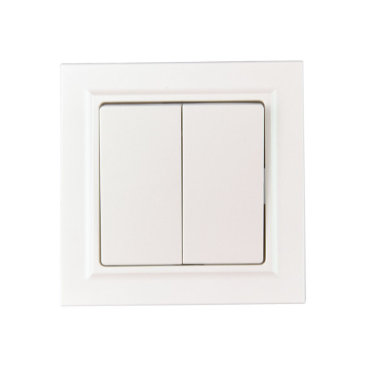 BRITE Выключ. 2-кл. 10А в сб. ВСР10-2-0-БрЖ жемч. IEK