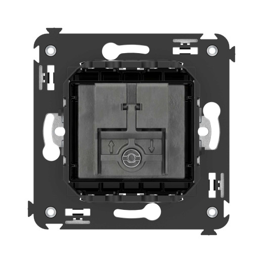 Розетка TV-FM-SAT в стену, Avanti, черный квадрат