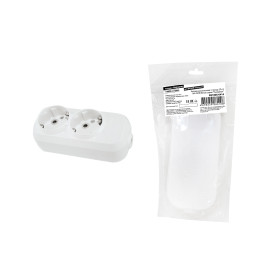 TDM Колодка розеточная 2 гнезда 2П+З 16А 250В белая серии 