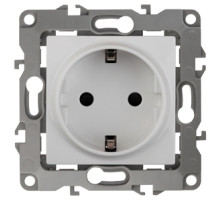 ЭРА Розетка Серия 12 12-2102-01 с заземлением 2P+E Schuko со шторками 16A-250В IP20 белый