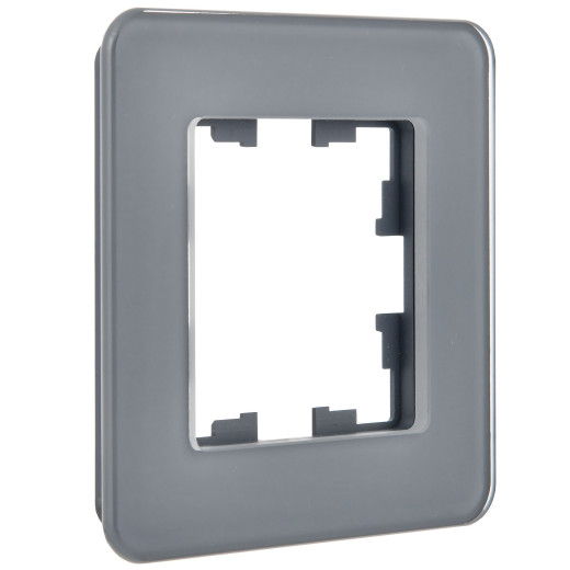 BRITE Рамка 1-мест. РУ-1-2-Бр стекло графит RE IEK