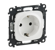 Legrand Valena ALLURE DIY Бел Розетка 1-ая с/з с защитными шторками, безвинт.зажим.