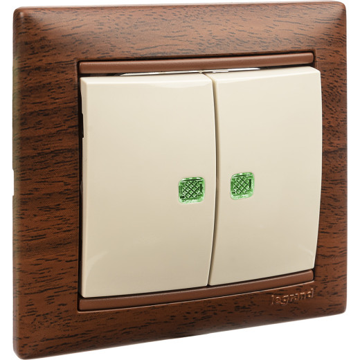 Рамка 1 пост - Legrand Valena - тонированное дерево