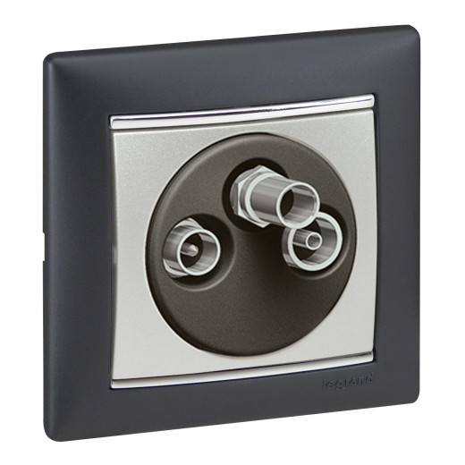 Розетка TV-FM-SAT - Legrand Valena - оконечная - алюминий