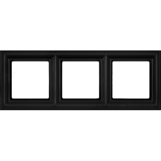 Рамка 3-поста, термопласт, антрацит, Eco Deco