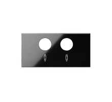 Simon 100 Черный глянец Накладка розетки R-TV+SAT