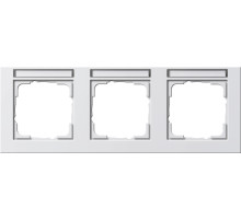 Gira E2 Белый Рамка 3-ая горизонтальная с полем для надписи