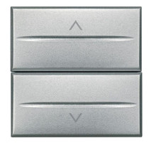 BT Axolute Алюминий Axial Выключатель жалюзийный кнопочный 10А), 2 мод.