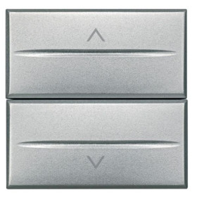 BT Axolute Алюминий Axial Выключатель жалюзийный кнопочный 10А), 2 мод.