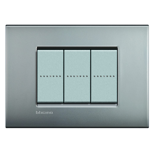 Livinglight Рамка AIR 3 модуля, цвет Матовый никель