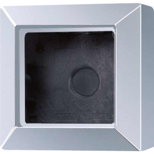 Рамка для вертикальной и горизонтальной установки, 1 пост, накладной монтаж, дюропласт, алюминий, AS500