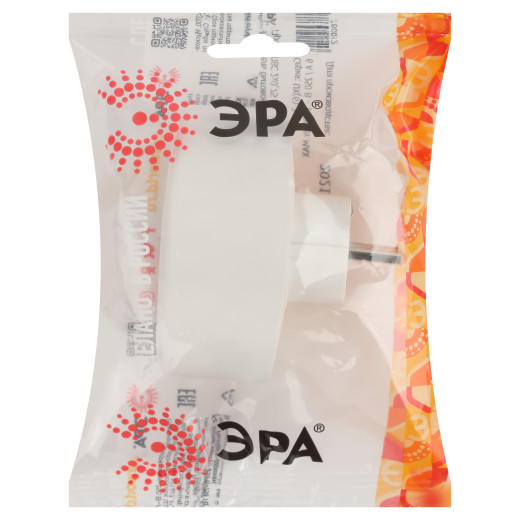 Разветвитель электрический ЭРА SPx-2e-W на 2 розетки с заземлением 16А белый