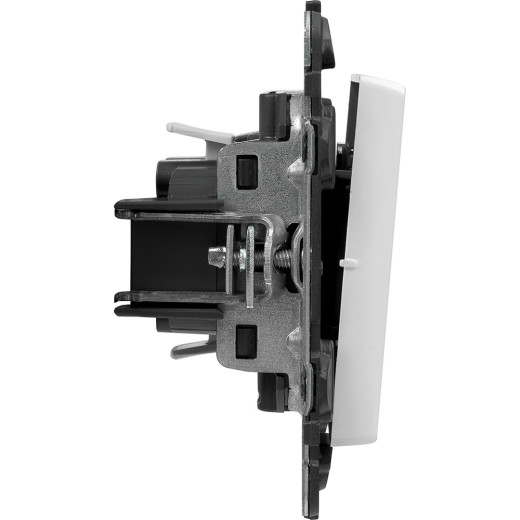 Valena LIFE.Выключатель 10АХ 250В с подсветкой.С лицевой панелью.Белый