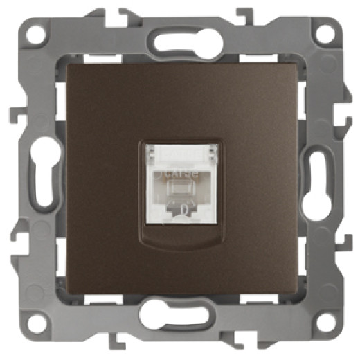 Розетка ЭРА Серия 12 12-3107-13 информационная RJ45 IP20 бронза