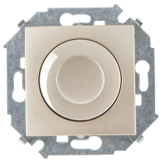 Simon 15 Шампань Регулятор напряж-я поворот.-нажим.,500Вт,230В, винт.заж.