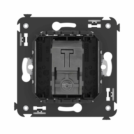 Розетка TV оконечная в стену, Avanti, черный матовый