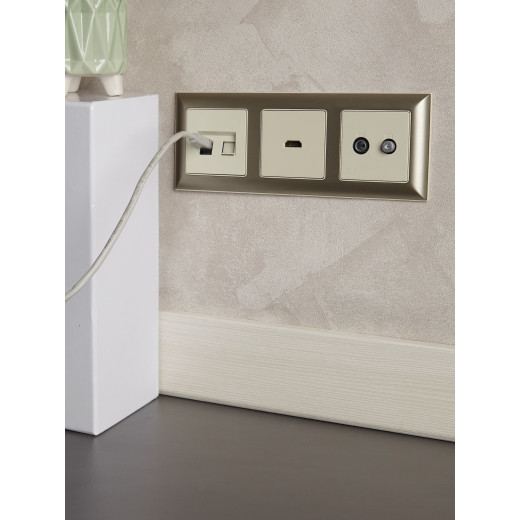 BRITE Роз. HDMI РHDMI-0-БрКр беж. IEK