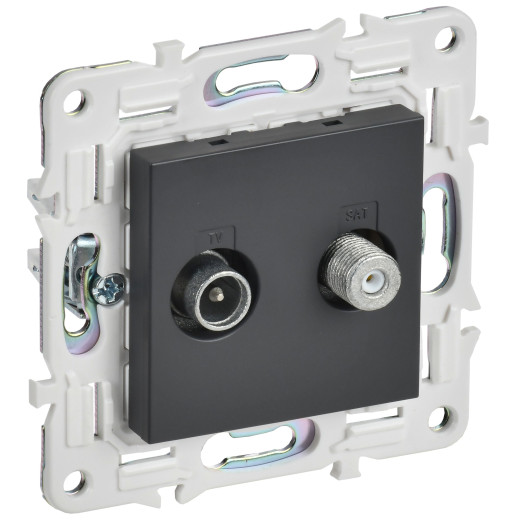 SKANDY Роз. двойная TV+SAT SK-A13T титан IEK