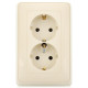 Cariva DIY Розетка 2x2К+З, нем. cт, слоновая кость
