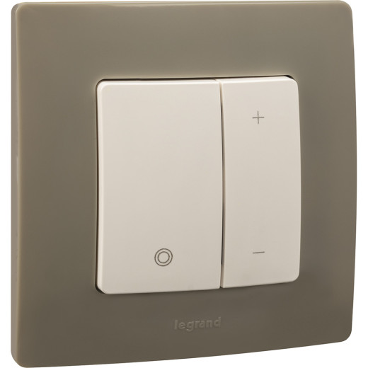 Диммер нажимной универсальный LED - Legrand Etika - 400Вт без нейтрали - белый