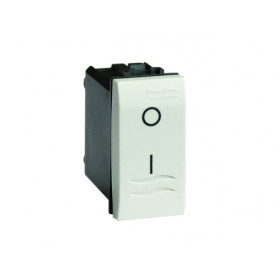 DKC Brava Двухполюсный выключатель с подсветкой, черный, 1мод.