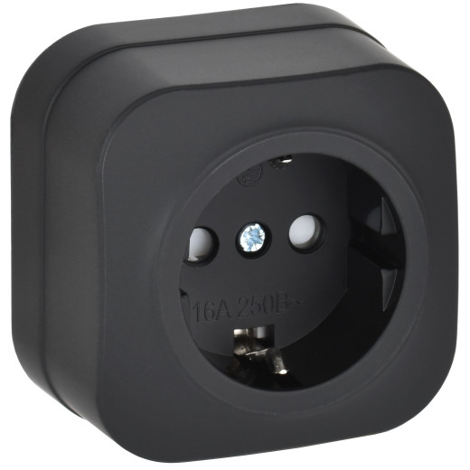 GLORY Роз. с з/к/ш о/у 16А РСш20-3-ХЧм черн. м. IEK