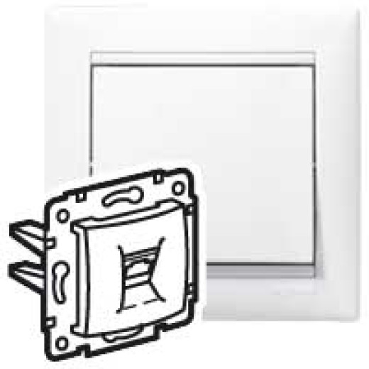 Розетка телефонная RJ11 - Legrand Valena - белый