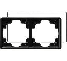 Gira S-Color Черный Рамка 2-ая с уплотнительной вставкой