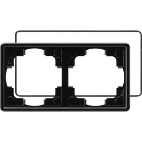 Gira S-Color Черный Рамка 2-ая с уплотнительной вставкой