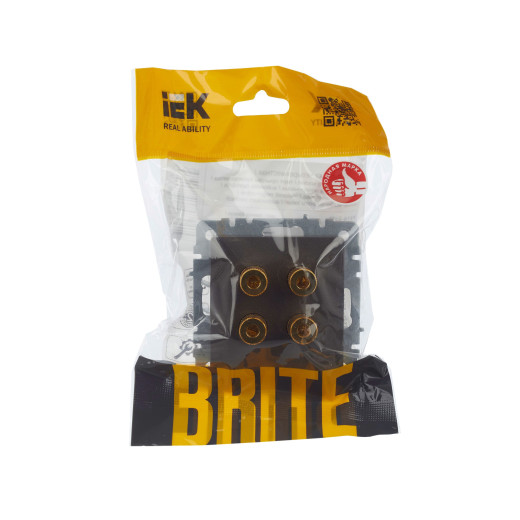 BRITE Аудиорозетка 4-мест. РА10-БрТБ бр. IEK