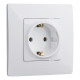 Розетка с заземлением - Legrand Etika - без шторок 16А 250В винтовые зажимы - белый