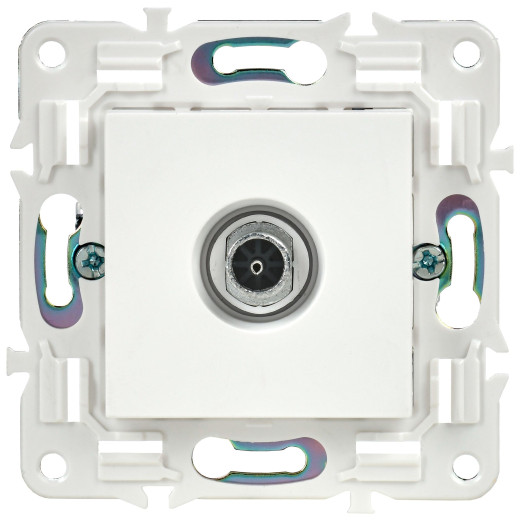 SKANDY Роз. TV оконечная SK-A12W арк. бел. IEK