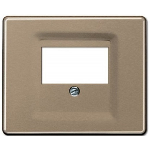 Крышка для ТАЕ и USB розеток, фиксация винтом, металл, золотая бронза, SL500