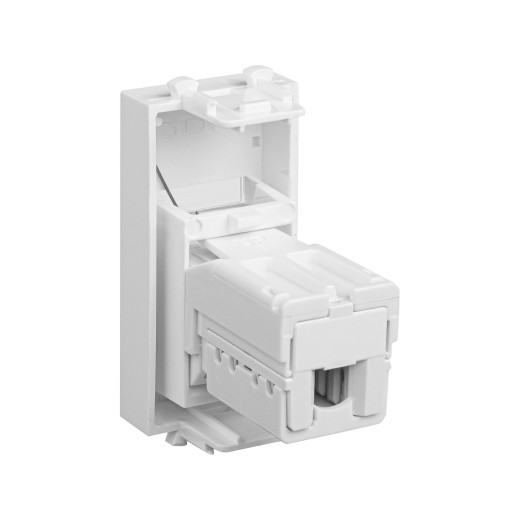 Телефонная розетка RJ-12 модульная, Avanti, белое облако, 1 модуль