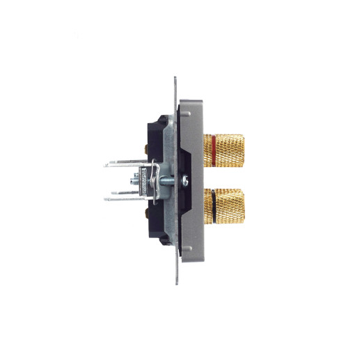 BRITE Аудиорозетка 4-мест. РА10-БрС сталь IEK