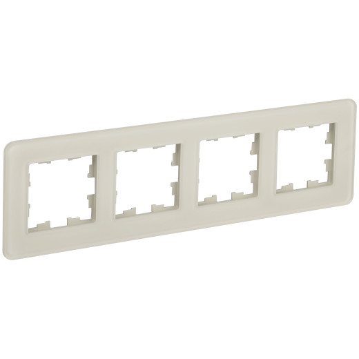 BRITE Рамка 4-мест. РУ-4-2-Бр стекло песчаный RE IEK