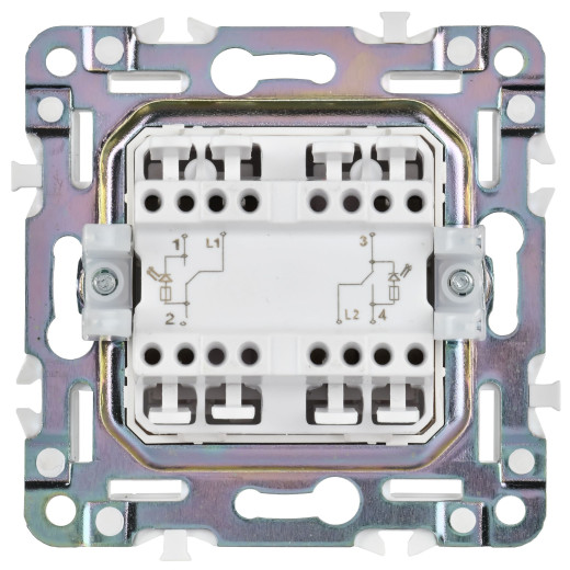 SKANDY Выключ. 2-кл. прох. с инд. 10А SK-V10Gr сер. IEK