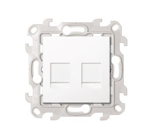 Simon 24 Белая Розетка для передачи данных 2xRJ45 Cat.6 UTP